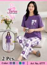 Women’s 2-Piece Floral Printed Night Suit - Image 5