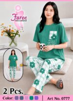 Women’s 2-Piece Floral Printed Night Suit - Image 3