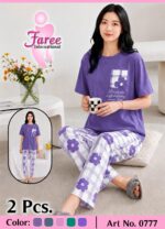 Women’s 2-Piece Floral Printed Night Suit - Image 2